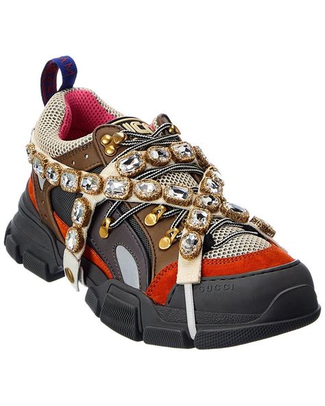 gucci flashtrek sneaker aus leder mittelalter|Gucci flashtrek diamond.